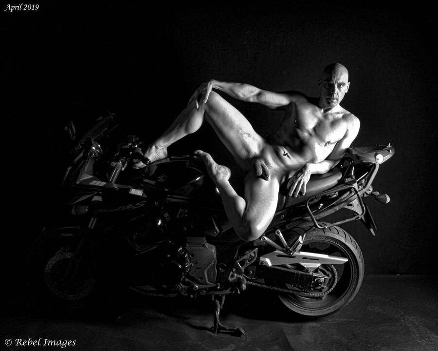 photographer RebelImages art nude modelling photo. biker.