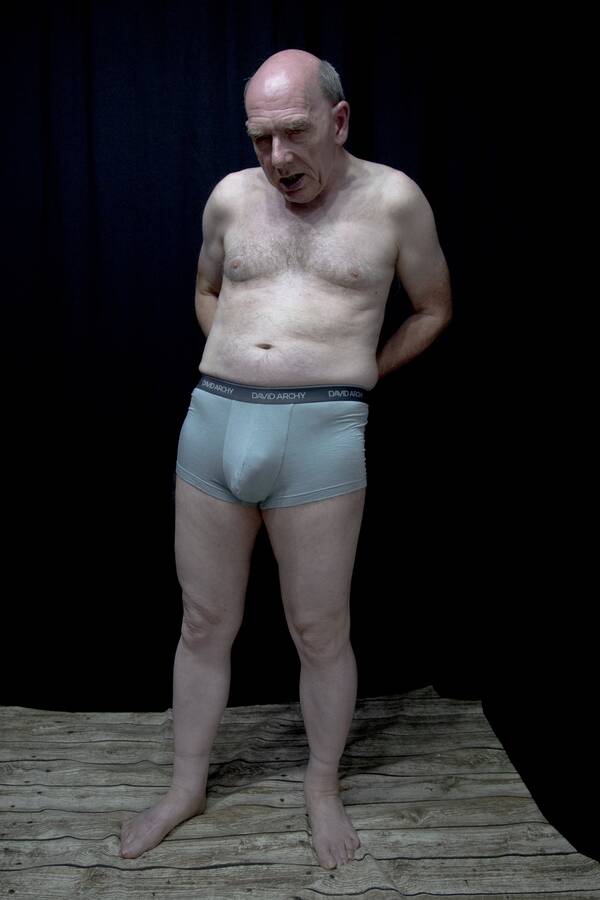 model Paul WM art nude modelling photo taken by @forddriver. i found these pant on a chinese website made for the larger man.
