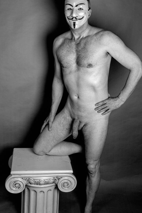 model Masked man art nude modelling photo taken at Glasgow taken by @Basso