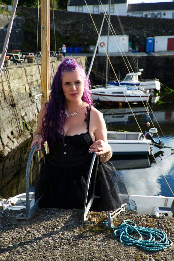 photographer friendly John glamour modelling photo taken at Dunure Harbour with @Knotti3Ang31L